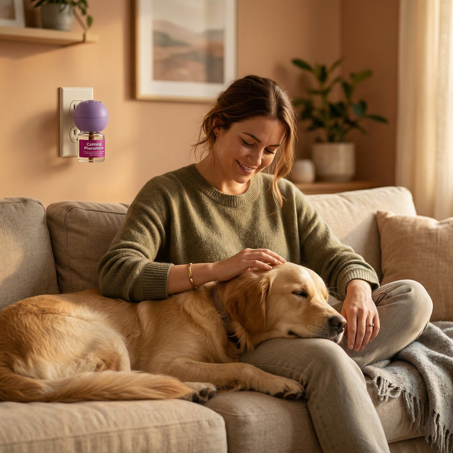 CalmHome™ Dog Pheromone Diffuser – Natural Anxiety Relief for Dogs