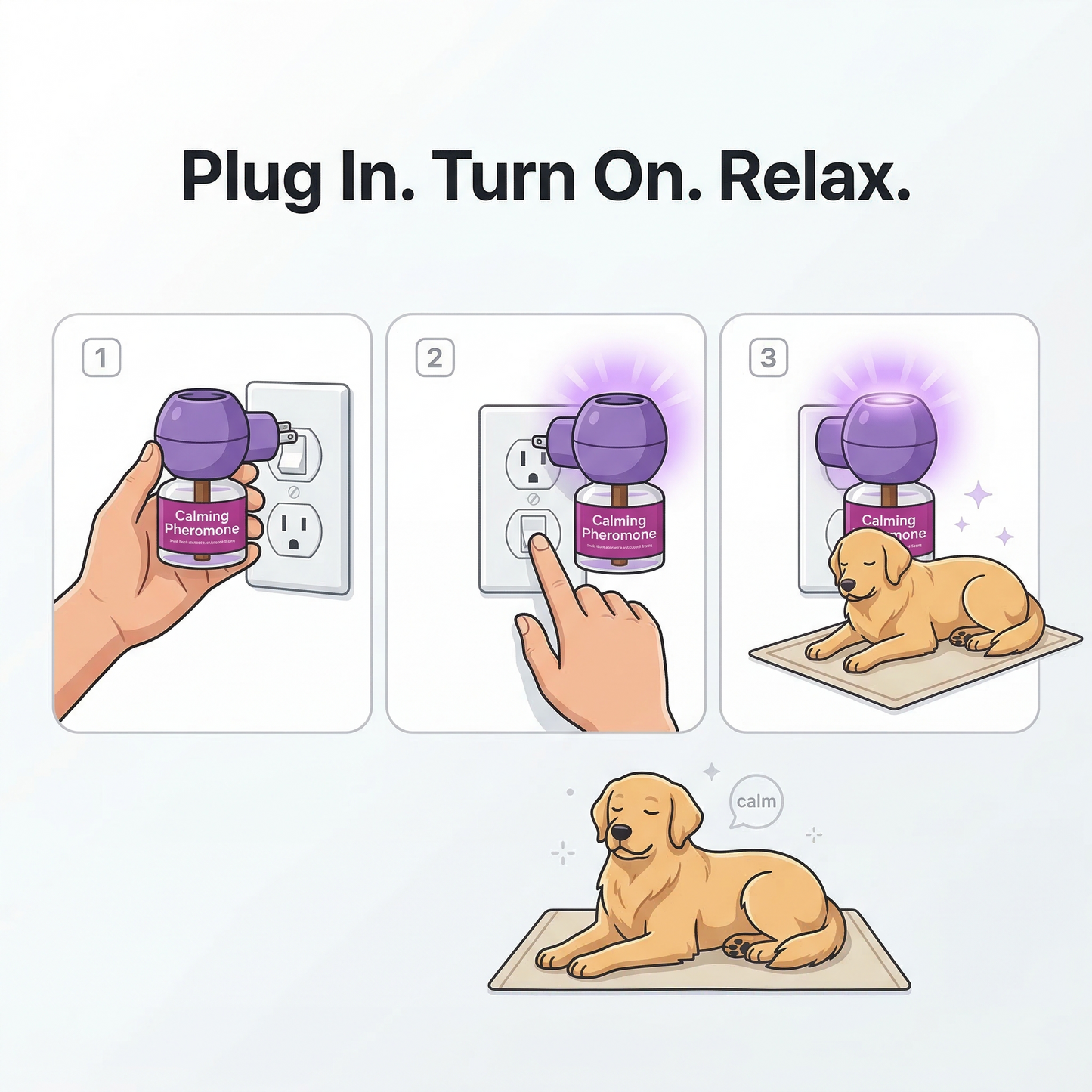 CalmHome™ Dog Pheromone Diffuser – Natural Anxiety Relief for Dogs
