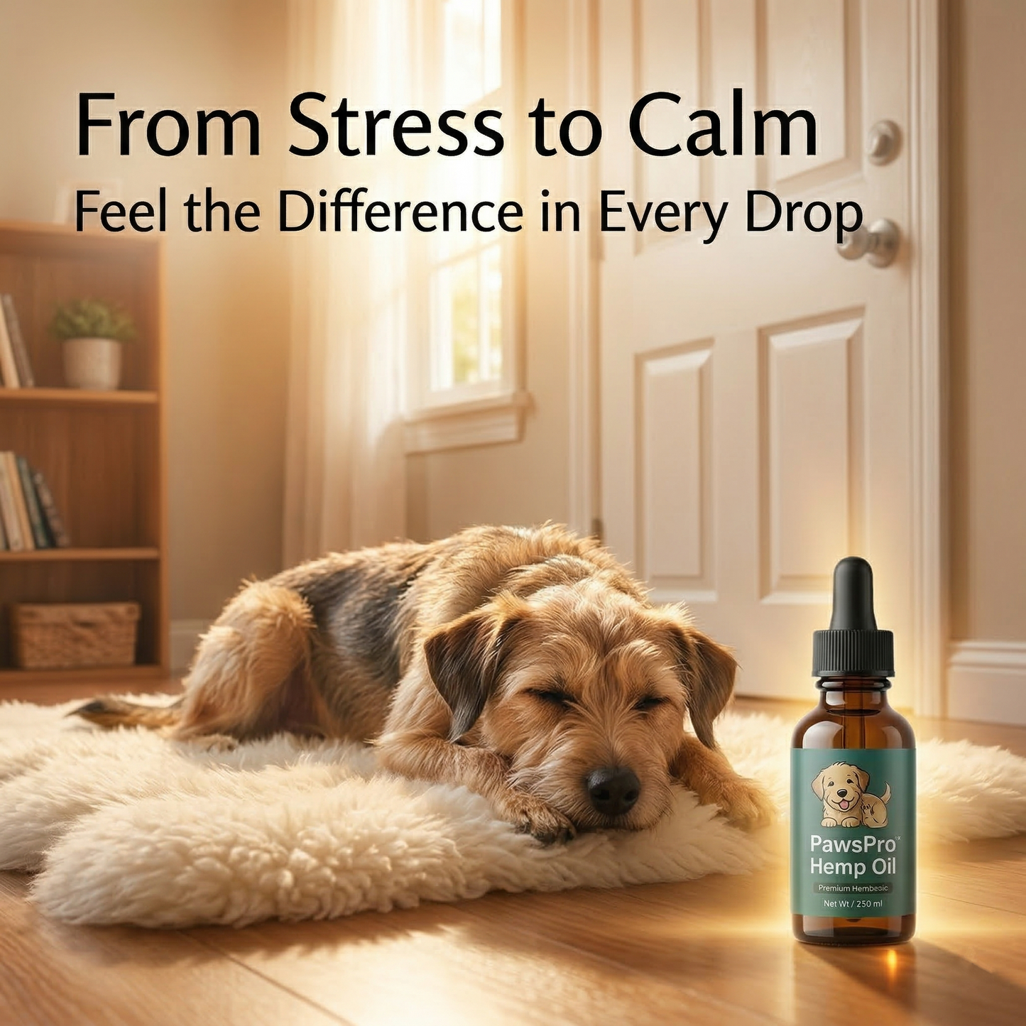 ZenPaw Calming Hemp Oil for Dogs & Cats – Stress, Anxiety & Joint Relief (2-Pack)