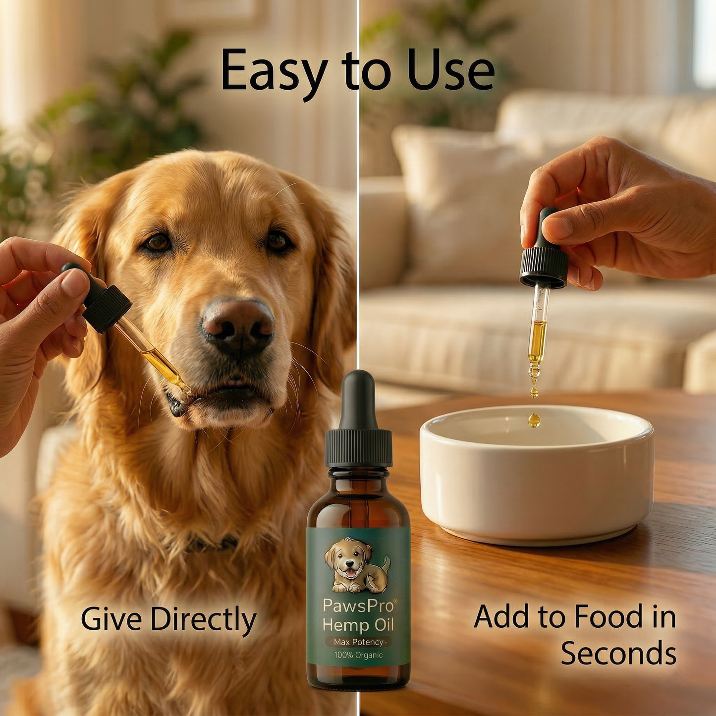 ZenPaw Calming Hemp Oil for Dogs & Cats – Stress, Anxiety & Joint Relief (2-Pack)