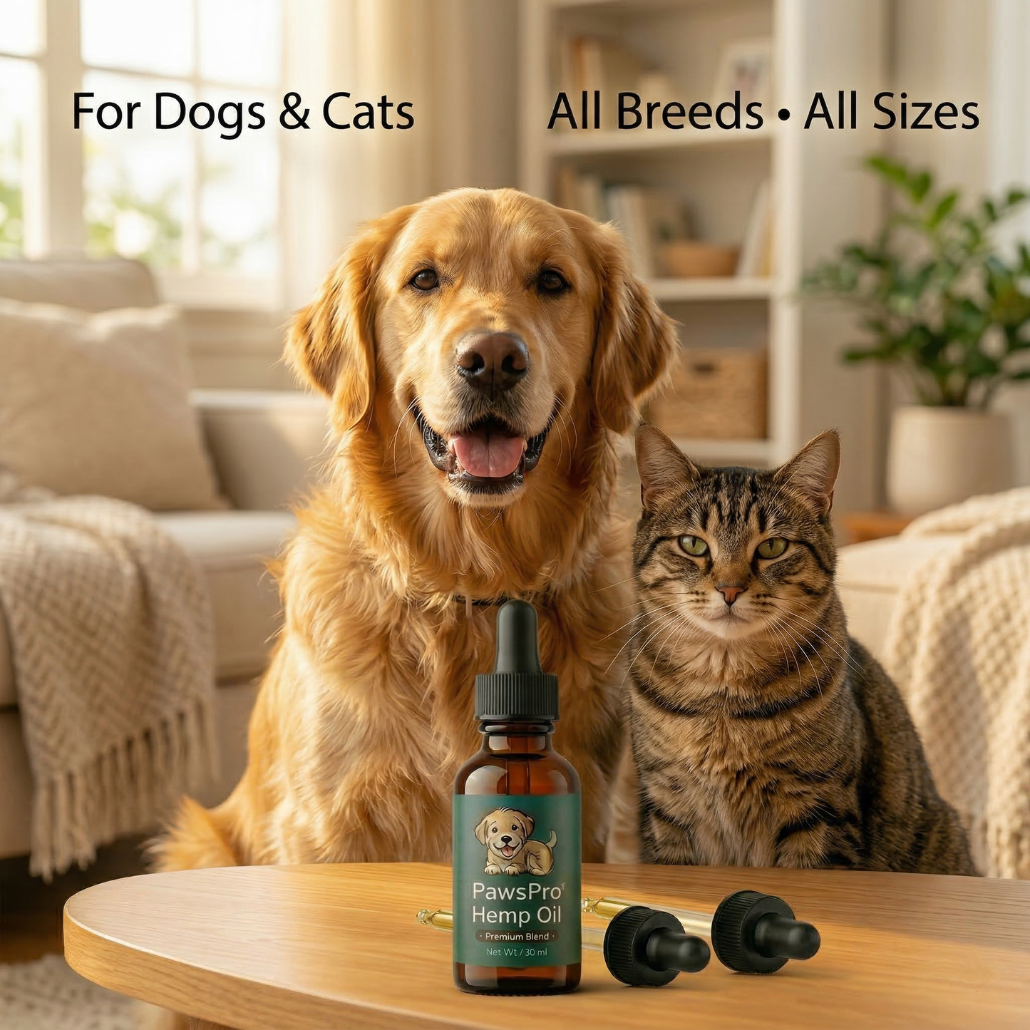 ZenPaw Calming Hemp Oil for Dogs & Cats – Stress, Anxiety & Joint Relief (2-Pack)
